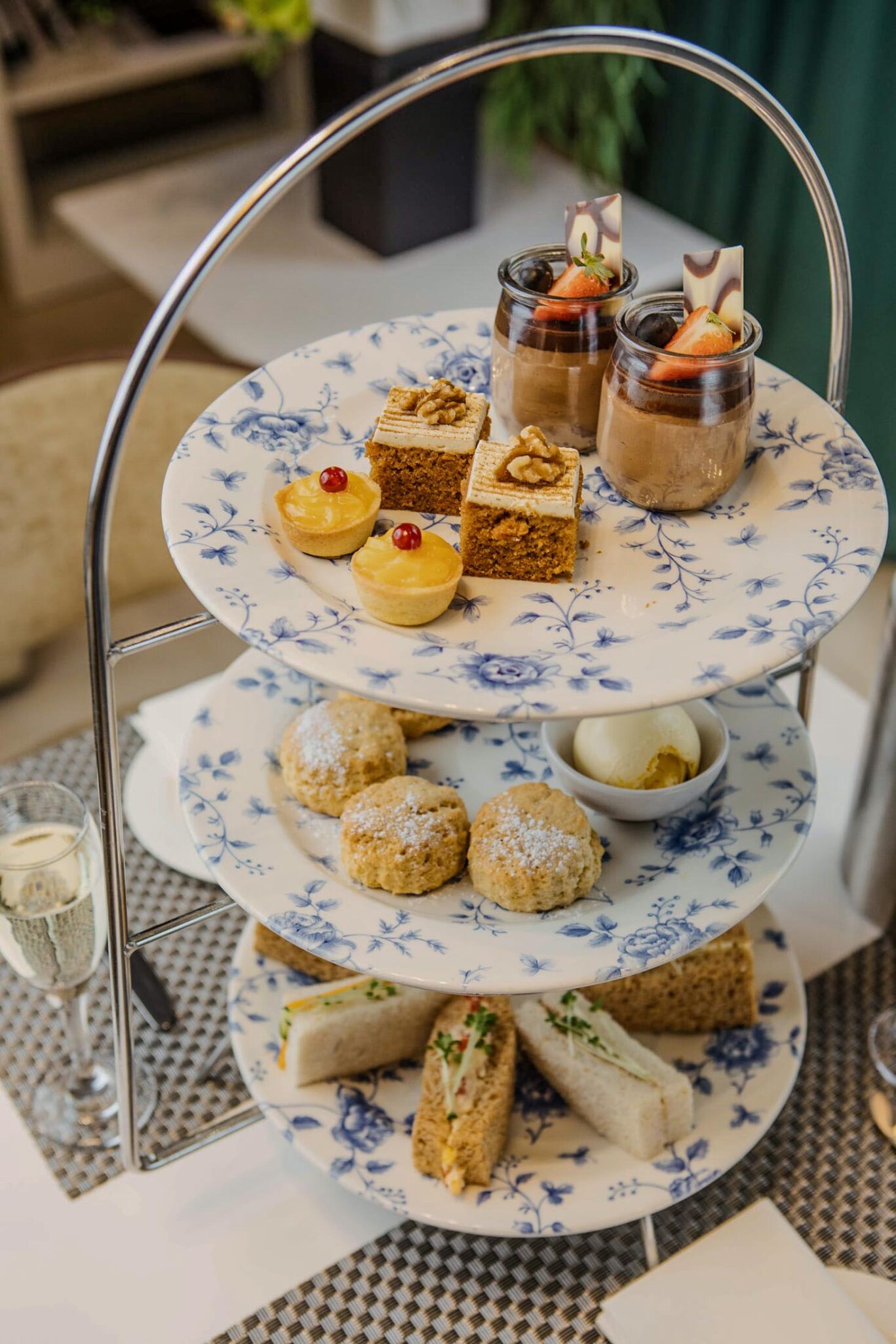 Afternoon tea detail at Grand Royale London Hyde Park
