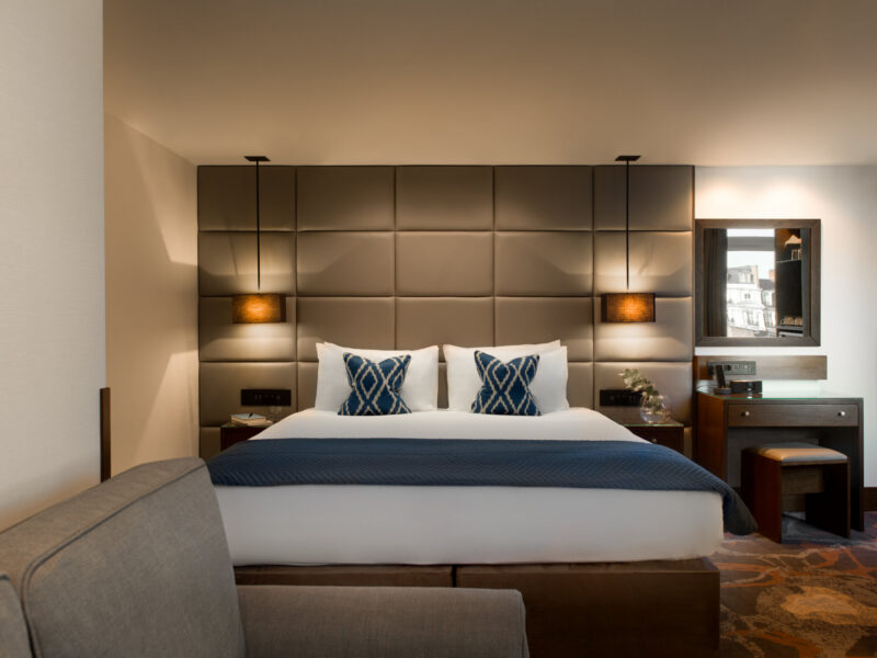 Montcalm Chilworth Townhouse bedroom near Paddington Basin business district London W2 — Microsoft Vodafone offices near Montcalm Collection hotels Paddington