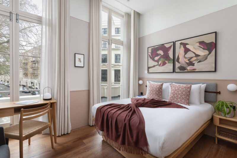 Inhabit Queen's Gardens hotel, 158 rooms on a quiet Bayswater garden square, London W2 — B Corp certified wellness hotel with Inhale at Inhabit spa, 3 minutes from Paddington Station