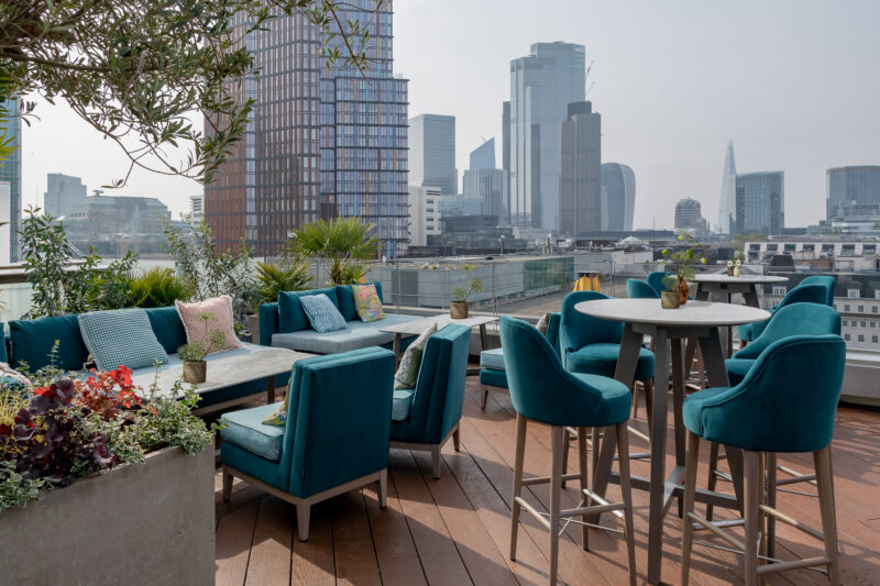 Rooftop dining at Aviary London with skyline views for Father’s Day celebrations